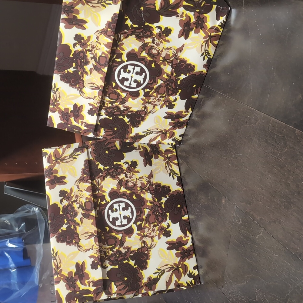 Tory Burch Floral Binders - Brown and Yellow